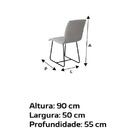 Conjunto 2 Cadeiras Cristal Sala De Jantar Em Couro Pérola E