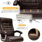 Conjunto 2 Cadeiras De Escritório Presidente Big Marrom Molas