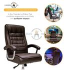 Conjunto 2 Cadeiras De Escritório Presidente Big Marrom Molas