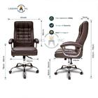 Conjunto 2 Cadeiras De Escritório Presidente Big Marrom Molas