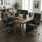 Conjunto 2 Cadeiras De Escritório Presidente Big Preta Molas