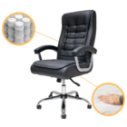 Conjunto 2 Cadeiras De Escritório Presidente Big Preta Molas