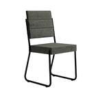 Conjunto 2 Cadeiras De Jantar 1736 Carraro Preto/cinza