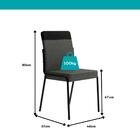 Conjunto 2 Cadeiras De Jantar Duo 1739 Carraro Grafite/preto