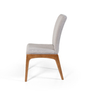 Conjunto 2 Cadeiras De Jantar Estofada Em Madeira Beta Cinza