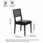 Conjunto 2 Cadeiras De Jantar Estofada Em Madeira Íris Em Tel