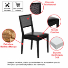 Conjunto 2 Cadeiras De Jantar Estofada Em Madeira Íris Em Tel