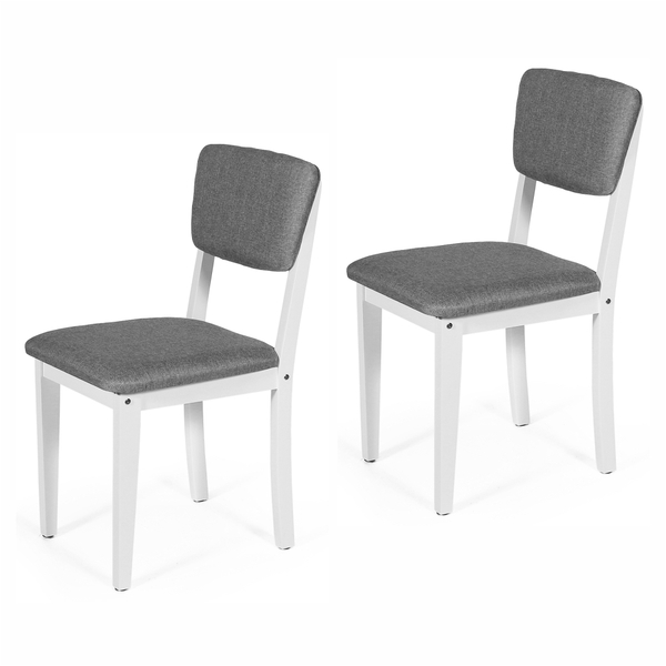 Conjunto 2 Cadeiras De Jantar Estofada Em Madeira Maciça Ella