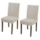 Conjunto 2 Cadeiras De Jantar Estofadas Natal Madeira Maciça