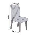 Conjunto 2 Cadeiras De Jantar Ipê/suede Areia