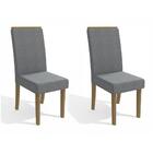 Conjunto 2 Cadeiras De Jantar Linho Cinza