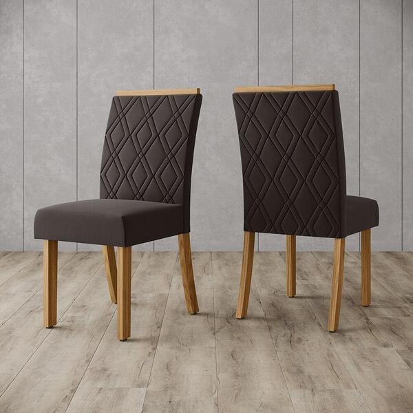 Conjunto 2 Cadeiras De Jantar Paola Multimóveis Cr5006 Marrom