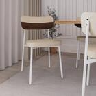 Conjunto 2 Cadeiras De Jantar Tecido Sint. Alloa Est. Branca