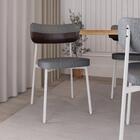 Conjunto 2 Cadeiras De Jantar Tecido Sint. Alloa Est. Branca