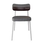 Conjunto 2 Cadeiras De Jantar Tecido Sint. Alloa Est. Branca