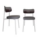 Conjunto 2 Cadeiras De Jantar Tecido Sint. Alloa Est. Branca