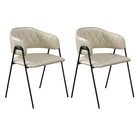 Conjunto 2 Cadeiras De Jantar Veneza Pérola