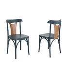 Conjunto 2 Cadeiras De Madeira Maciça Apaixone Y Azul Petróleo