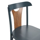 Conjunto 2 Cadeiras De Madeira Maciça Apaixone Y Azul Petróleo