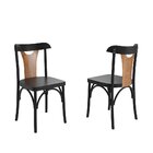 Conjunto 2 Cadeiras De Madeira Maciça Apaixone Y Preto