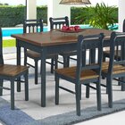 Conjunto 2 Cadeiras De Madeira Maciça Azul Petróleo