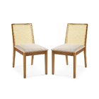 Conjunto 2 Cadeiras De Madeira Maciça Espanha