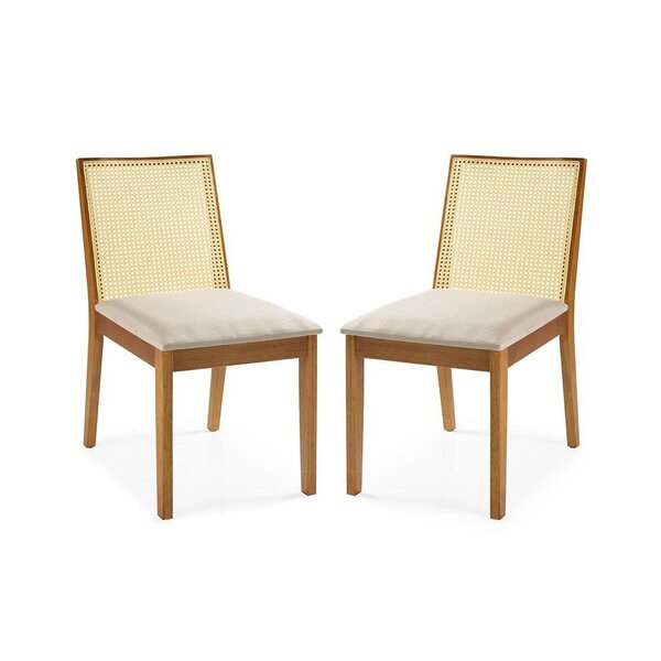 Conjunto 2 Cadeiras De Madeira Maciça Espanha