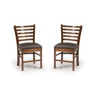 Conjunto 2 Cadeiras De Madeira Maciça Florença Assento Estofa