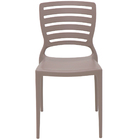 Conjunto 2 Cadeiras De Plástico Com Encosto Vazado Horizontal