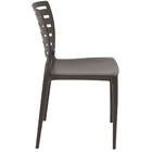 Conjunto 2 Cadeiras De Plástico Com Encosto Vazado Horizontal