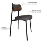 Conjunto 2 Cadeiras De Tecido Sintético Alloa Est.preta