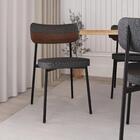 Conjunto 2 Cadeiras De Tecido Sintético Alloa Est.preta