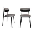 Conjunto 2 Cadeiras De Tecido Sintético Alloa Est.preta