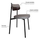 Conjunto 2 Cadeiras De Tecido Sintético Alloa Est.preta