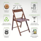 Conjunto 2 Cadeiras Dobráveis De Madeira Comfort Imbuia