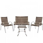 Conjunto 2 Cadeiras E Namoradeira Com Mesa De Centro Colômbia