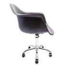 Conjunto 2 Cadeiras Eames Com Braço Preto Office Cromada