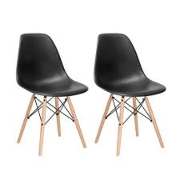 Conjunto 2 Cadeiras Eames Eiffel - Preta