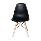 Conjunto 2 Cadeiras Eames Eiffel Preta Com Pés De Madeira