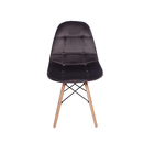 Conjunto 2 Cadeiras Eiffel Botonê Estofada Veludo Base Madeir