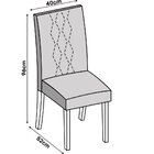 Conjunto 2 Cadeiras Elis Para Sala De Jantar Estofada Dj Móve