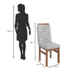 Conjunto 2 Cadeiras Em Madeira Maciça Canela/linho Cinza