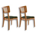 Conjunto 2 Cadeiras Em Madeira Maciça Ravena Jade / Imbuia Na