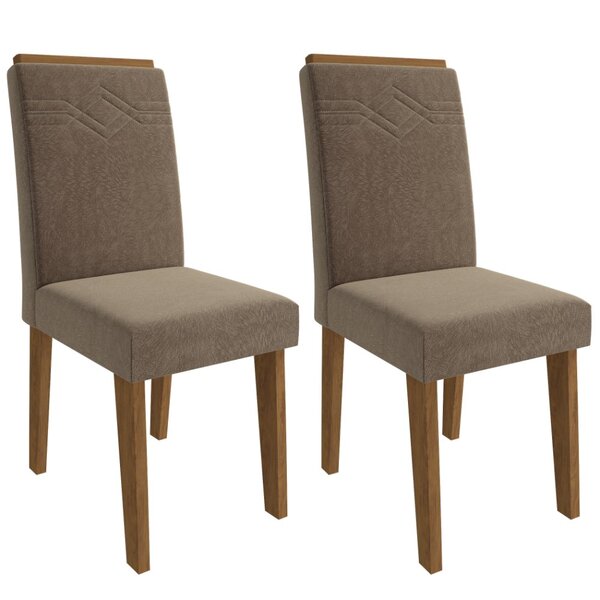 Conjunto 2 Cadeiras Em Mdf Com Moldura Taís Cimol