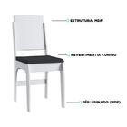 Conjunto 2 Cadeiras Em Mdf Com Tecido Corino 916 003- Branco