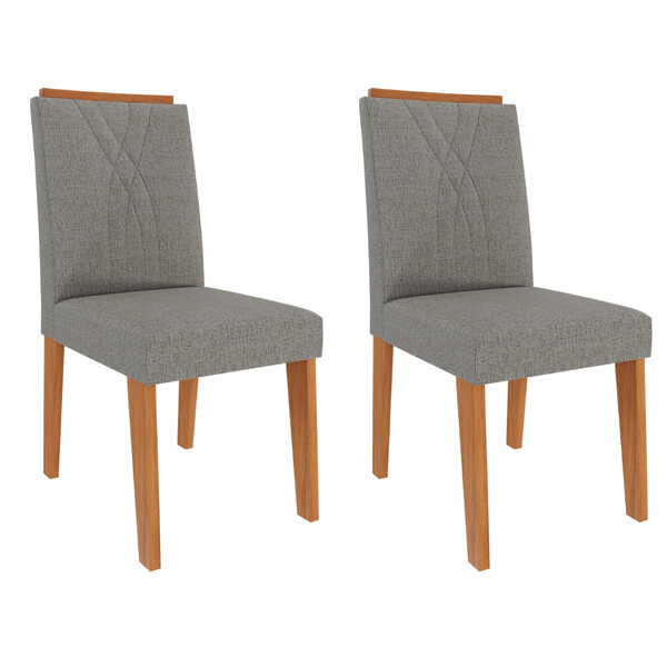 Conjunto 2 Cadeiras Em Mdf Nicole Cimol