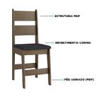 Conjunto 2 Cadeiras Em Mdf Tecido Corino 903 - Ameixa Negra