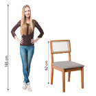 Conjunto 2 Cadeiras Encosto Em Tela Sala De Jantar Santiago D