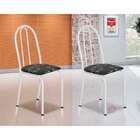 Conjunto 2 Cadeiras Éos Branco E Preto Flor