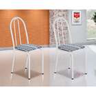 Conjunto 2 Cadeiras Éos Branco E Preto Listrado